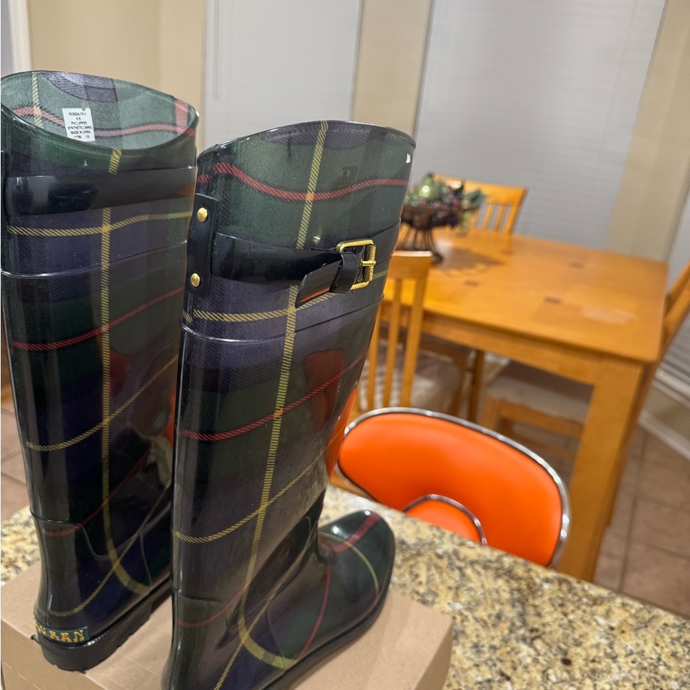 Plaid Ralph Lauren Rain Boots